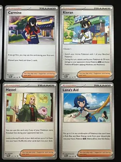 6 Card Pokemon TCG Supporter Trainer Lot Twilight Masquerade Raifort Hassel more - Image 3