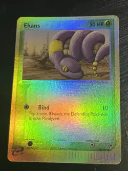 Pokemon Card Ekans 64/100 Reverse Holo EX Sandstorm Foil Vintage WOTC 2003 - Image 1