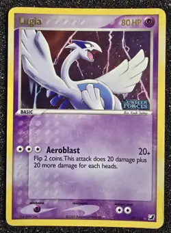 Lugia 29/115 EX Unseen Forces Pokemon Card Stamped Reverse Holo - Image 1