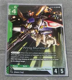 Gundam Card Game - ST02-001 LR - Wing Gundam - English - Image 1