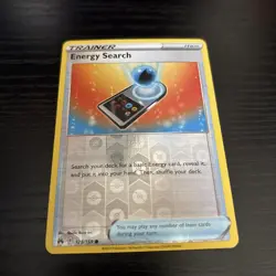 Pokemon TCG Energy Search Crown Zenith 128/1592023 Reverse Holo Trading Card - Image 1