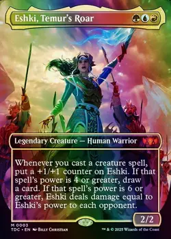 Eshki, Temur's Roar (Borderless) Commander: Tarkir: Dragonstorm NM MTG Foil - Image 1