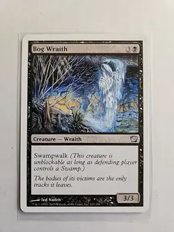 Bog Wraith - Ninth Edition - LP - MTG Magic - Uncommon - Black Creature - Image 1