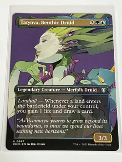 Tatyova Benthic Druid 687 MTG CMM 2023 Mint - 9.0 + Borderless Non Foil - Image 2
