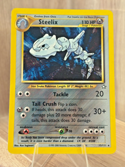 Pokemon - Steelix [1995-2000 Nintendo] #15/111 Holo Rare (NM-MT) - Neo Genesis - Image 1