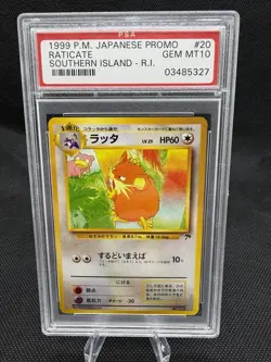 Pokemon Japanese Promo Southern Islands 020 Raticate 1999 20 PSA 10 42479986 - Image 1