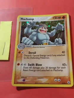 2006 Pokemon EX Legend Maker Reverse Holo #9 Machamp HOLO, Rare, cd1 - Image 1