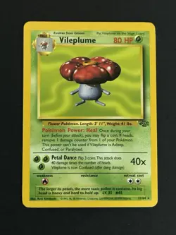 Vileplume Jungle 31/64 Non-Holo Unlimited Rare HP Vintage Pokemon TCG 1999 LP - Image 1