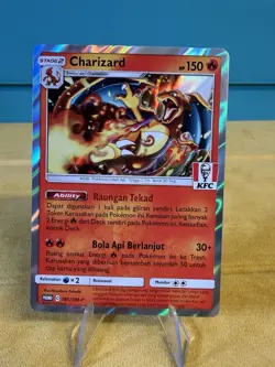 Pokemon TCG Charizard 181/SM-P Exclusive Holo KFC Promo Indonesian - near mint - Image 1