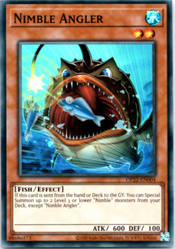 Nimble Angler OP22-EN004 Super Rare Yugioh - Image 1