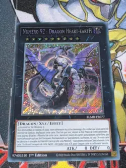 CARTE Yu Gi Oh NUMERO 92 : DRAGON HEART-EARTH BLMR-FR077 1ere edition - Image 1