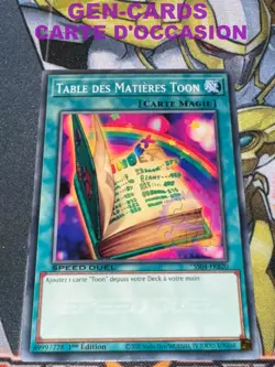 CARTE Yu Gi Oh TABLE DES MATIERES TOON SS04-FRB20 SPEED DUEL - Image 1