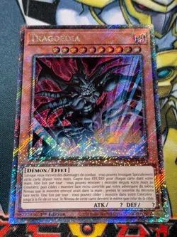 CARTE Yu Gi Oh TRAGOEDIA RA03-FR223 1ere edition PLATINUM SECRET RARE - Image 1