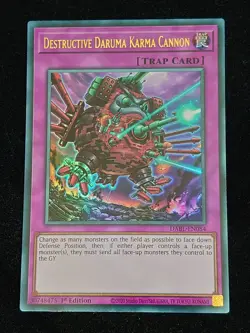YUGIOH DESTRUCTIVE DARUMA KARMA CANNON ULTRA RARE 1ST NEAR MINT DABL-EN084 - Image 1