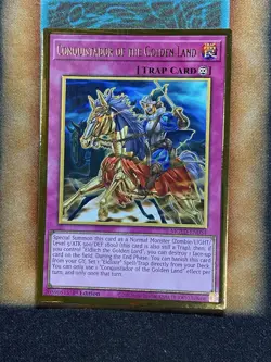 Yugioh Conquistador Of The Golden Land MGED-EN054 Gold Rare 1st Ed NM - Image 1