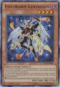 Yugioh! LP Evilswarm Kerykeion - MP14-EN061 - Super Rare - 1st Edition Lightly P - Image 1
