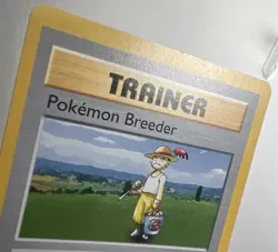 LP SHADOWLESS Pokemon Breeder 76/102 Base Set AUTHENTIC Pokemon Card 24 PHOTOS! - Image 4