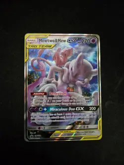 Mewtwo & Mew GX Tag Team Full Art Card #SM191 Pokemon - Image 1