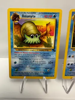 Omanyte 52/62 & Omastar 40/62 - Fossil - Pokemon TCG 2 Card Lot MP/LP - Image 2