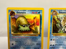Omanyte 52/62 & Omastar 40/62 - Fossil - Pokemon TCG 2 Card Lot MP/LP - Image 4