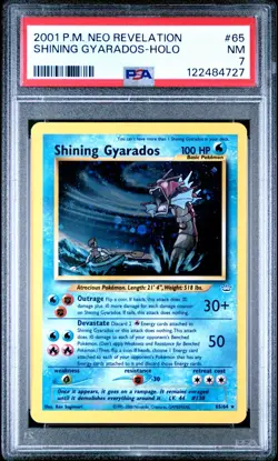 Pokemon Card Shining Gyarados 65/64 Neo Revelation PSA 7 NM - Image 1