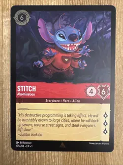 Stitch 125/204 Disney Lorcana The First Chapter Rare Cold Foil Card NM - Image 1