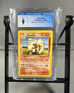 1999 Pokemon Arcanine Graded MINT 9, Base Set Card 23/102 (non-holo) - Image 1