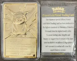 Pokemon Special Edition 23 karat Gold-Plated Trading Card #25 PIKACHU - 1999 - Image 2