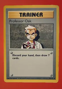 Pokemon Trainer Professor Oak Base Shadowless #88 Rare Card Never Played Mint - Image 1