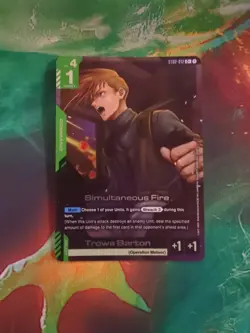 Simultaneous Fire, NM C+, Foil, ST05-012, Gundam Card Game - Image 1