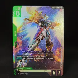 Wing Gundam Zero GD01-024 LR Gundam Card Game Newtype Rising English - Image 1