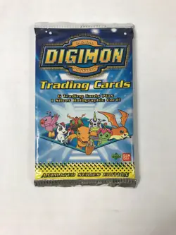 Digimon Series 2 Vintage Trading Card Booster Pack Sealed 1999 Upper Deck Bandai - Image 1