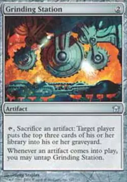 Moderate Play, English MTG Foil Grinding Station - Foil Fifth Dawn Magic the Gat - Image 1