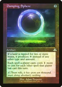 MTG FOIL Damping Sphere Retro Frame - Dominaria Remastered #377 - Image 1