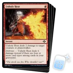 4x NM (Playset) Unholy Heat - Modern Horizons 2 [MTG] pack fresh - Image 1
