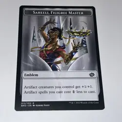 1x Saheeli, Filigree Master Emblem BRO MTG Brothers' War MINT - Image 1