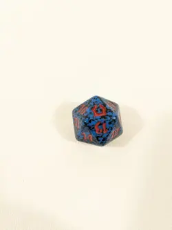 MTG d20 Spindown 20-sided Life Counter die dice Return to Ravnica Blue & Red - Image 1