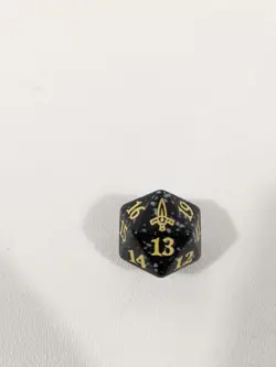 MTG d20 Spindown 20-side Life Counter die dice Murders at Karlov Mansion Yellow - Image 1