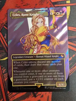 Celes, Rune Knight (Borderless) (Surge Foil) Commander: Final Fantasy Foil - Image 1