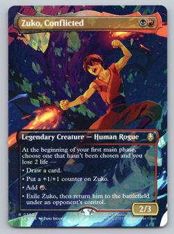 Zuko, Conflicted FOIL Borderless - MTG Avatar: The Last Airbender TLA - Image 1