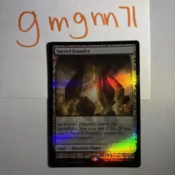 MTG Foil Sacred Foundry Zendikar Expeditions - Image 1