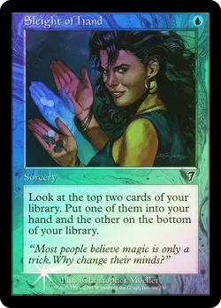 MTG FOIL Sleight of Hand - 7th Edition #98 - Image 1