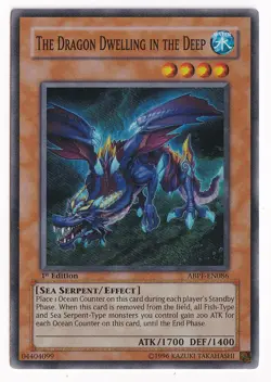Yugioh The Dragon Dwelling In The Deep ABPF-EN086 Super Rare 1st Ed LP - Image 1