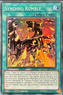 Yu-Gi-Oh! Synchro Rumble AGOV-EN060 Super Rare 1st Ed - Image 1