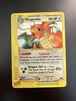 #2 Dragonite 9/165 Expedition 2002 Holo Rare E-Series Nintendo Pokemon Card TCG - Image 1