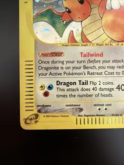 #2 Dragonite 9/165 Expedition 2002 Holo Rare E-Series Nintendo Pokemon Card TCG - Image 4