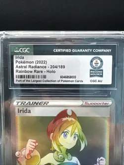 CGC 10 Irida 204/189 Astral Radiance Full Art Rainbow Rare Pokemon Trainer Card - Image 2