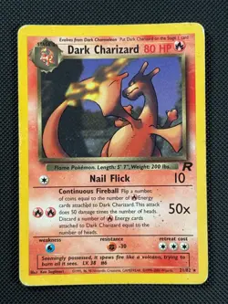 Dark Charizard 21/82 NON HOLO Pokemon Card Team Rocket Unlimited Non Holo Rare - Image 1