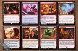 Set of 8 Commander Red Board Wipes *NM* (English Magic MTG) Mizzium Mortars - Image 1