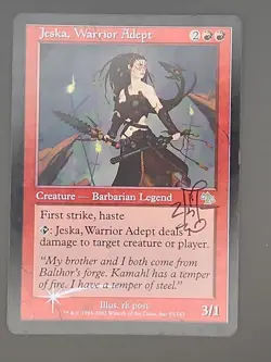 MTG Magic the Gathering Foil Jeska, Warrior Adept Signed RK Post Autographed - Image 1